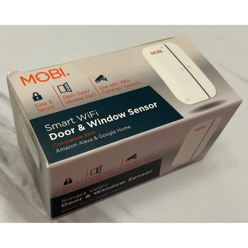 MOBI Smart WiFi Door & Window Sensor‎ White Model 70269 Alexa Google Home New